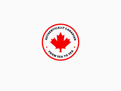 Authentically Canadian - v2 brand branding creative flat icon logo logo design logodesign minimal modern stamp