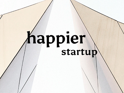Happier Startup - Option 1 black brand branding creative logo logodesign logotype minimal modern
