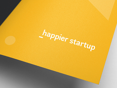 Happier Startup - Option 2 brand branding design logo minimal modern yellow