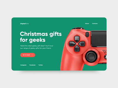 Christmas page concept daily ui design flat homepage landing page minimal typography ui web website