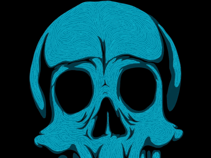 Sleep With The Fishes art blue death design girl illustration ipadpro kraken octopus procreate red sketch skull typography