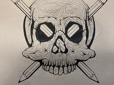 Drawn to Death art direction design drawing graphic design illustration jonattmarquez paper pencil pentel sketch skull tattoo