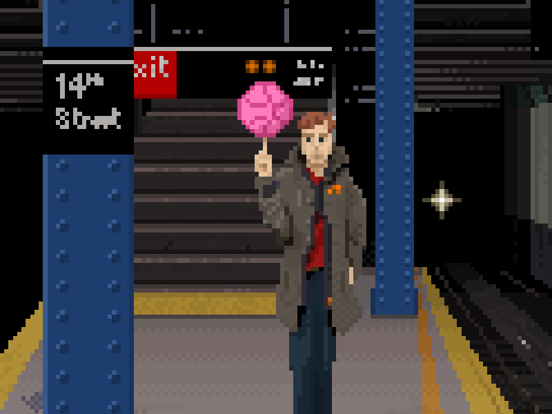 Hello, Dribbble! debut illustration pixelart