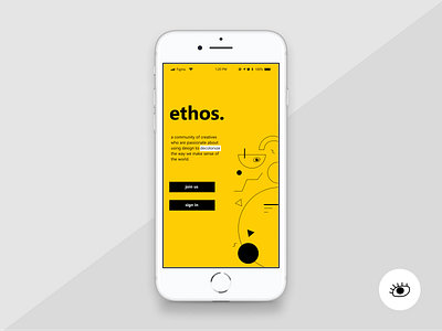 Ethos Sign Up Page dailyui dailyui 001 figma iphone8plus mobile signup page