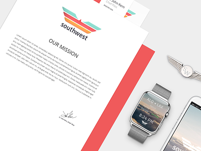 Southwest Rebrand app design print web design