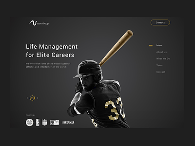 Sports Management Website dark ui design sports ui ux web design