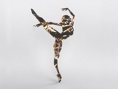 Ballerina - VR sculpture series 3d art 3d modelling 3d models 3d sculpture album art ballet contemporary dance fashion poster artwork vr