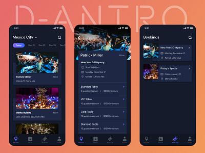Table booking Mobile App mobile app design ui ux