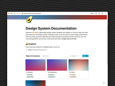 Notion Design System Template design system documentation figma notion storybook styleguide
