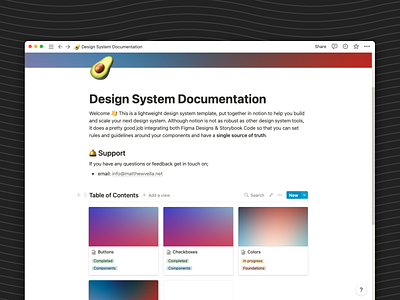 Notion Design System Template