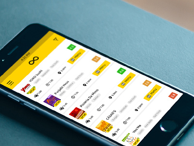 List View UI app delivery food list menu ui yellow