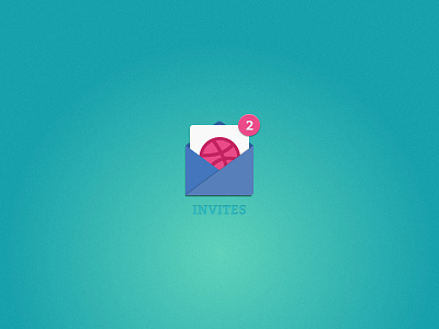 2x Dribbble Invites bid challenge draft dribbble gift icon invites join mail offer participate two