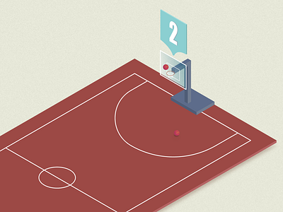 Dribbble Invite 2x 2x basketball court dribbble follow illustration invite isometric net score
