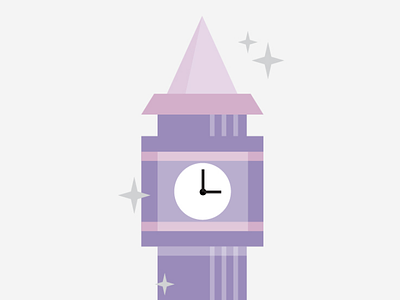Cute Clocktower design illustration vector illustration