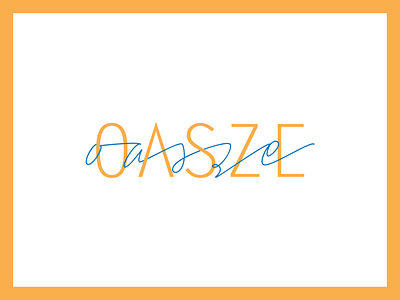 Oasze Agency | Logo design blue brand brand identity branding concept creative design event graphic design identity illustrator logo logotype minimal orange script sketch typeface typogaphy vector