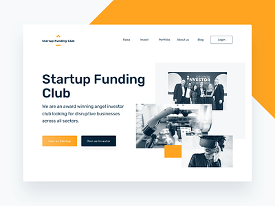 Startup Funding Club Desktop design desktop flatdesign funding invest rising startups ui uidesign uiux ux