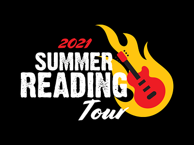 Summer Reading Tour 2021 library library graphic design rocknroll summer