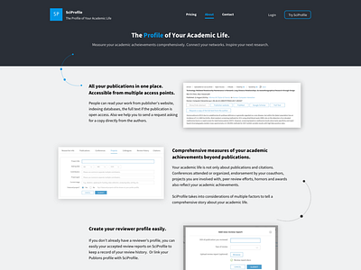 Sciprofile Branding Page branding landing page