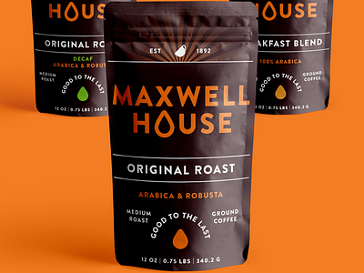 Maxwell House Packaging brand branding logo packaging typography