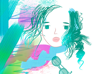 Day4 prompt abstract art abstract colors girl girlillustration illustration