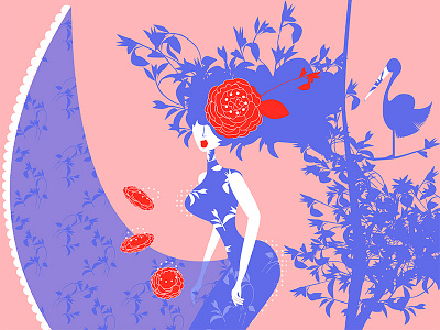 Hello Reiwa design girl illustration new era red and blue
