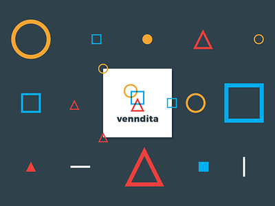Venndita Logo branding color geometric logo store