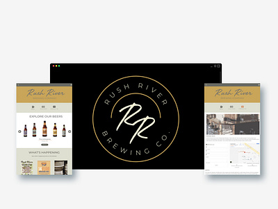 Rush River Berwing Company - Website Redesign Prototype branding graphic design logo web