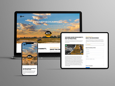 Re:wild - Okavango Campaign Landing Page design landing page web design wordpress elementor