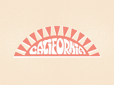 California Sun california hippie lettering sun type