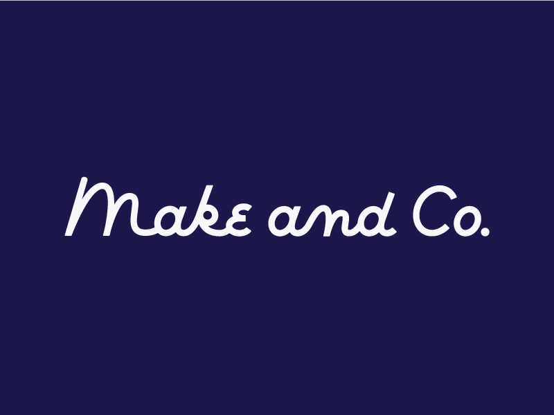 Make Script 2 mono weight navy blue script