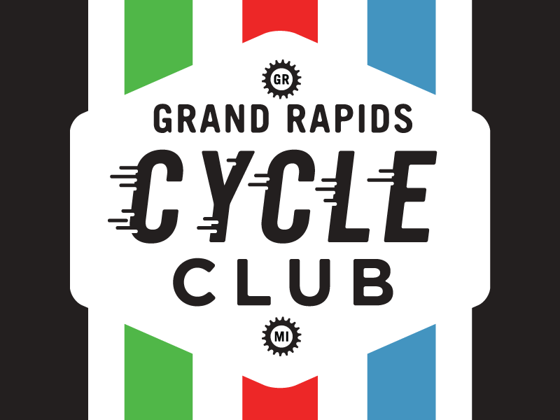 grand rapids cycle club alt gothic cog cycling gotham grand rapids michigan rgb stripes