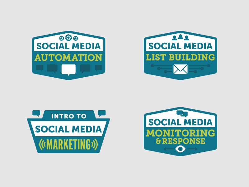 social media badges 1 alternate gothic badge blue green icon museo