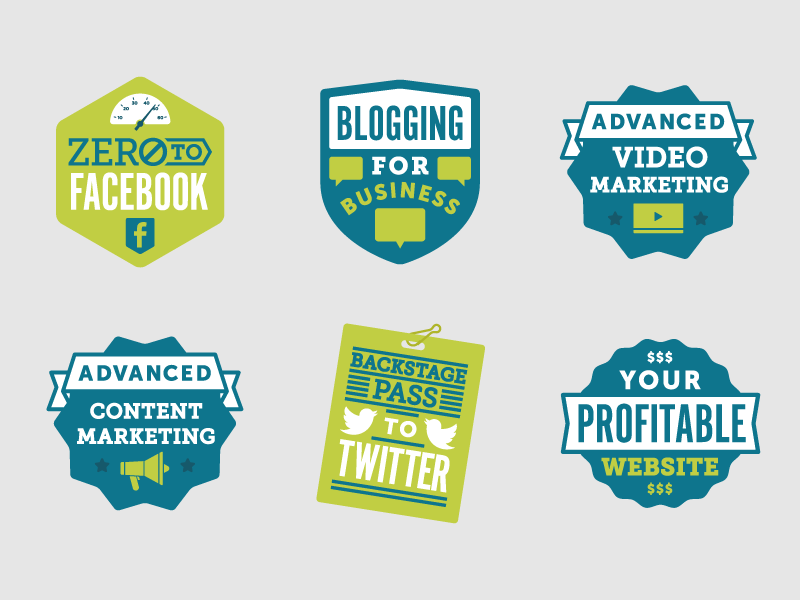 social media badges 2 alternate gothic badge banner blue green hexagon icon museo shield