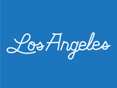 Los Angeles blue la mono weight script white