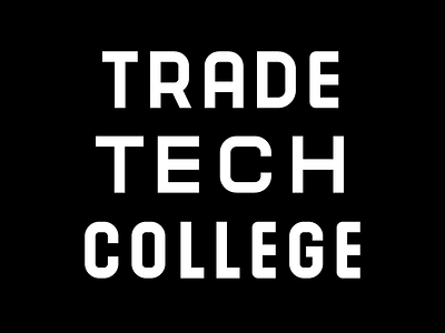 Trade Tech black white font geometric gothic monoweight sans serif