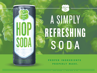 Hop Soda can mockup render soda