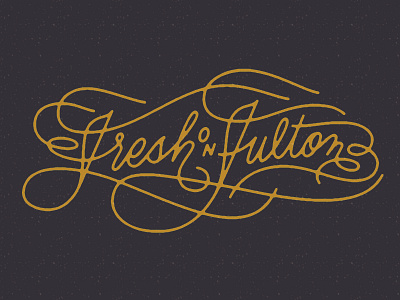 Fresh on Fulton flourish gold monoweight script