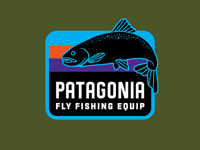 Patagonia Fly Fishing Equip badge fish fishing trout