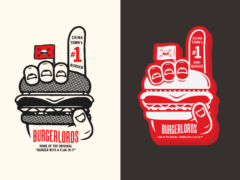 Burgerlords Finger burger flag foam finger number 1