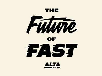 The Future of Fast fast type hand lettering lettering lightning moto motorcycle script speed