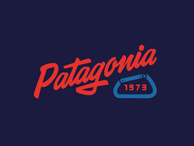 Patagonia "Splitter Script" brush carabiner lettering patagonia script