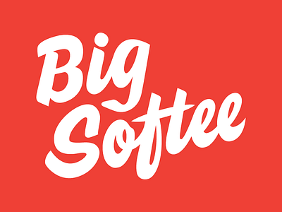 Softee Script ice cream lettering logo script sign painter soft serve