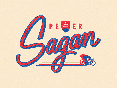 Triple World Champion bike cycling lettering logo peter sagan script world champion