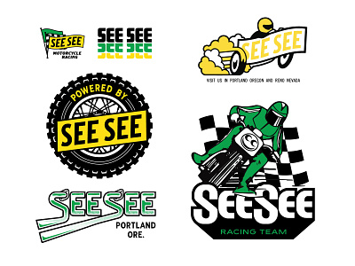 See See Graphix dirtbike flag illustration lettering logo motor motorcycle tire