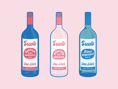 Ercole Bottles barbera illustration italian italy lettering logo packaging wine wine bottle