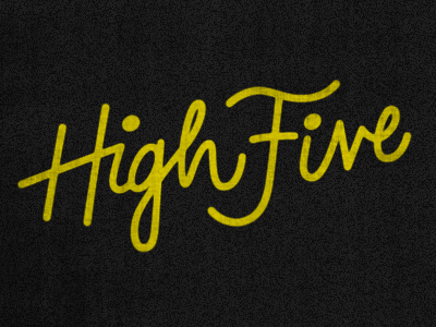 High Five mono weight script yellow