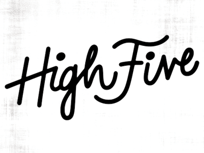 Highfive3 black white mono weight script