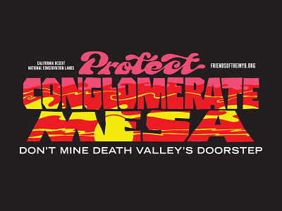 Protect Conglomerate Mesa death vally desert enviromental illustration lettering script sunset sunsets typography