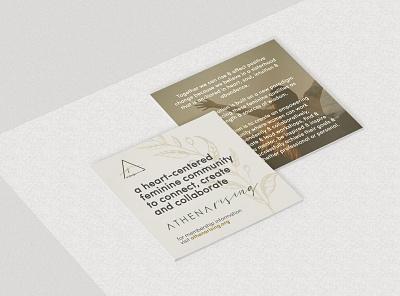 Athena Rising Community Information Card branding design flyer flyer design flyers logo marketing print print design typography