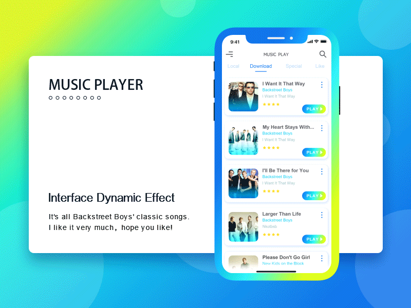 Music APP interface dynamic effect ae app dynamic effect ui